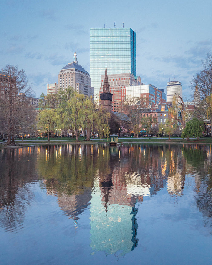 BOSTON GARDEN POOL REFLECTION IN APRIL