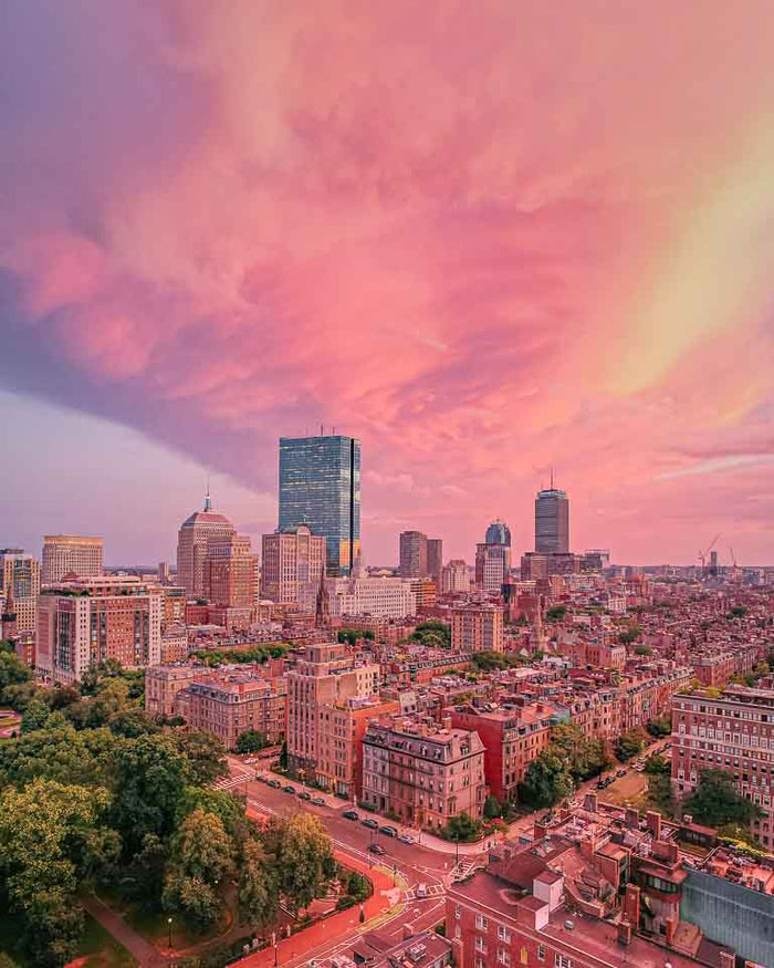 COTTON CANDY SUNSET IN BOSTON IN AUGUST