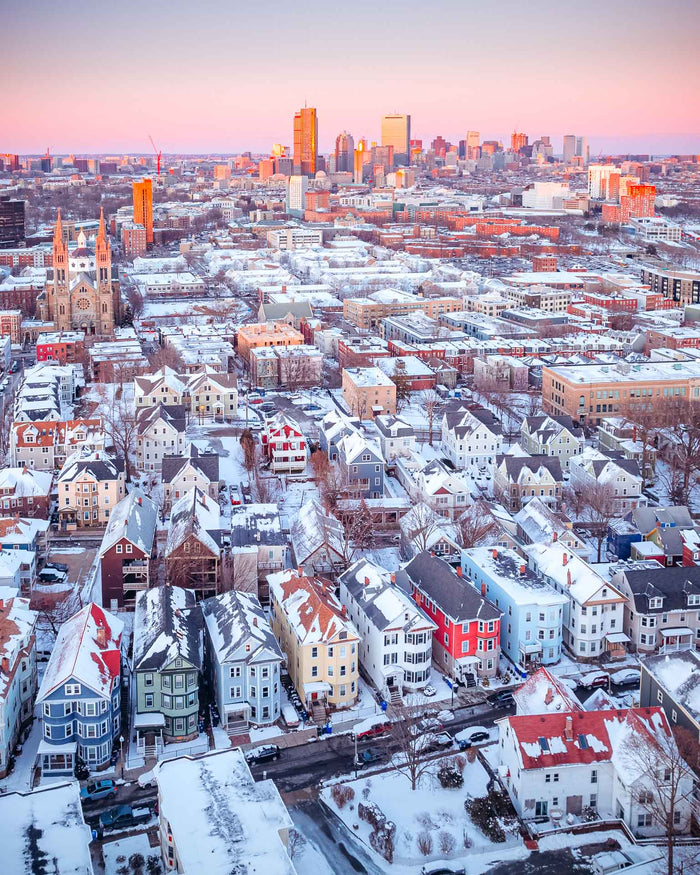 MISSION HILL HILLSIDE STREET AFTER SNOWSTORM